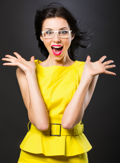 Striking woman Leader Wearing Yellow